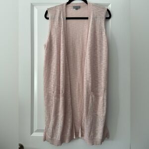 Joseph A Size XL Sleeveless Lightweight Knit Vest - Pink